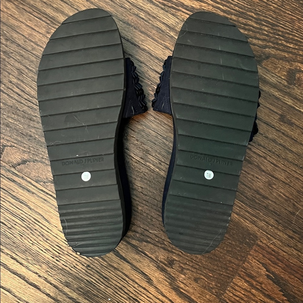 Donald Pliner Dark Blue Embellished Sandals - Picture 2 of 2